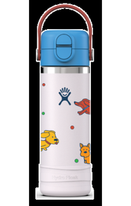 Hydro Flask Kids 18 oz Wide Mouth Bottle With Covered Straw Cap And Boot