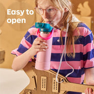 Hydro Flask Kids 18 oz Wide Mouth Bottle With Covered Straw Cap And Boot