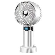 I2 Handheld 5 Speed Lithium Battery Fan With Digital Display