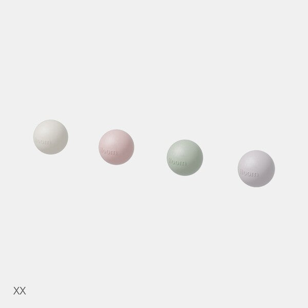 ILOOM magnet set, 4 pastel magnets in white, pink, mint, lavender for desk decor by baby enRoute