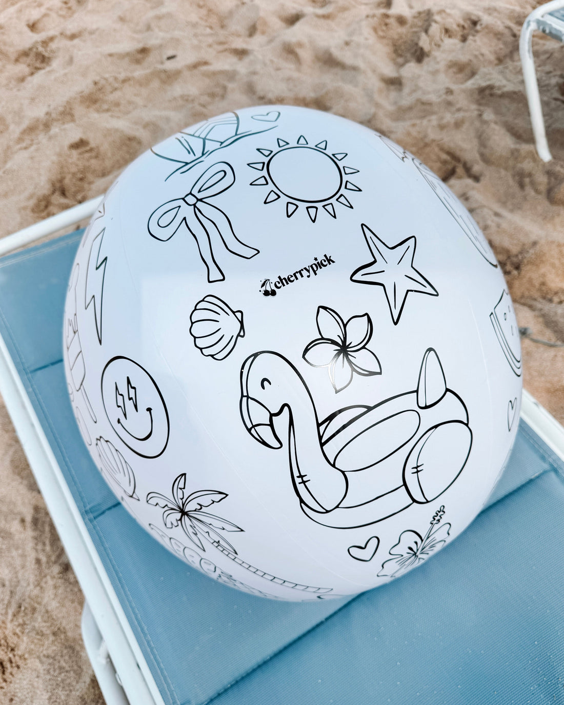 Cherrypick Design Your Own Beach Ball Kit line art ball close up