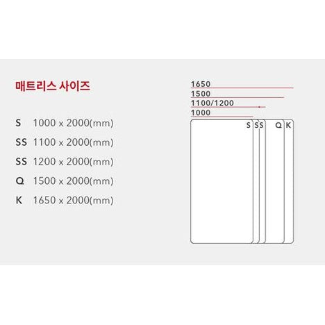 Iloom Bono Mattress Hard S03(S) 1000W in multiple sizes: S, SS, Q, K