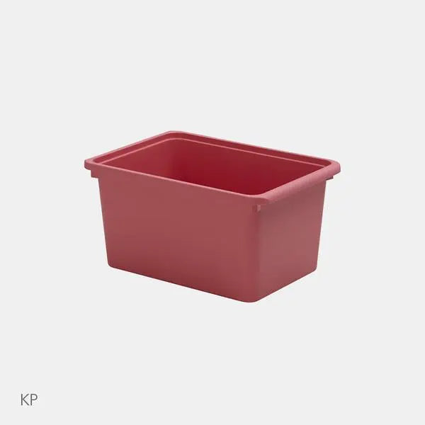 ILOOM Eddi Kids Plastic Storage Box 400W in pink, open-top organizer ready for toy storage.