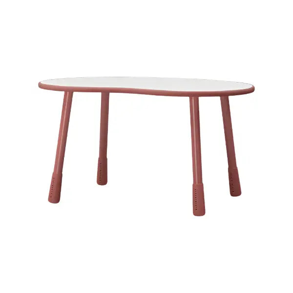 Iloom Growing Desk Peanut 1200W round white-top table with pink legs, ready for active learning.