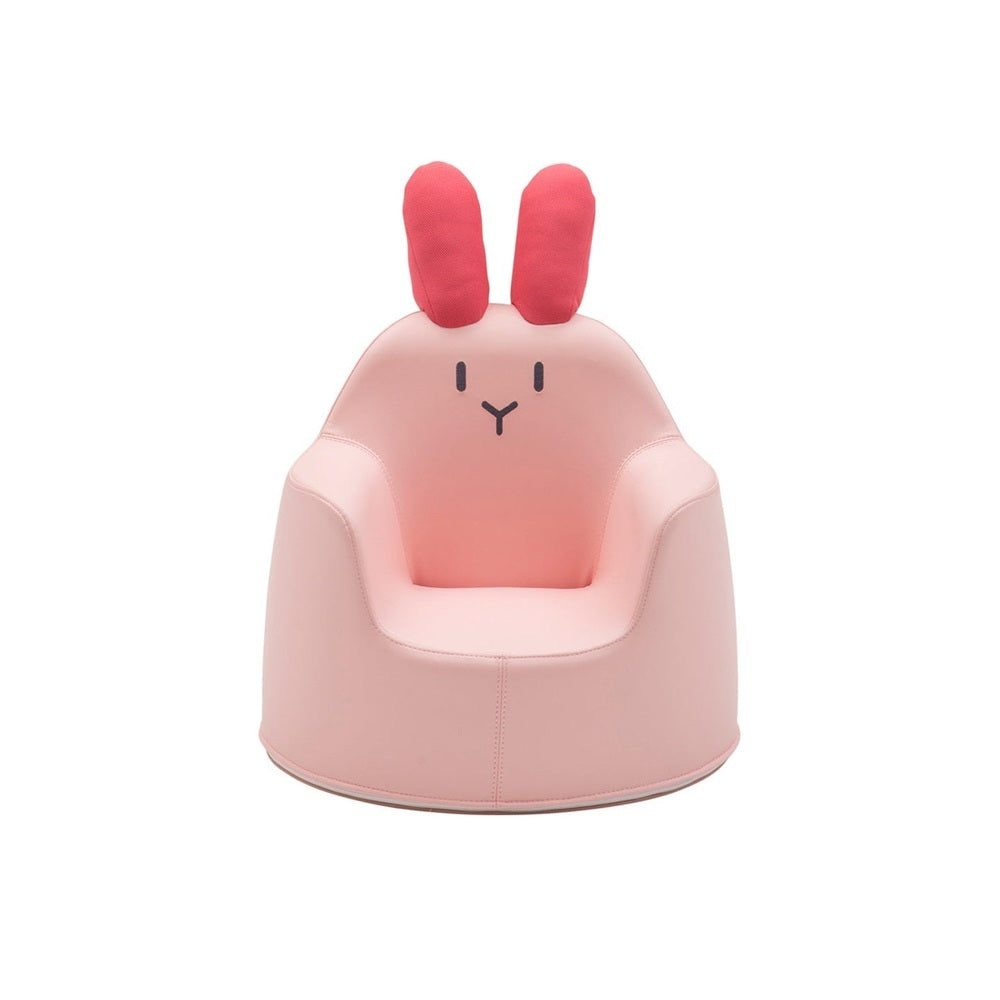 ILOOM Kid's Sofa Bunny Aco Pink play sofa for toddlers, pink bunny design with cushioned arms