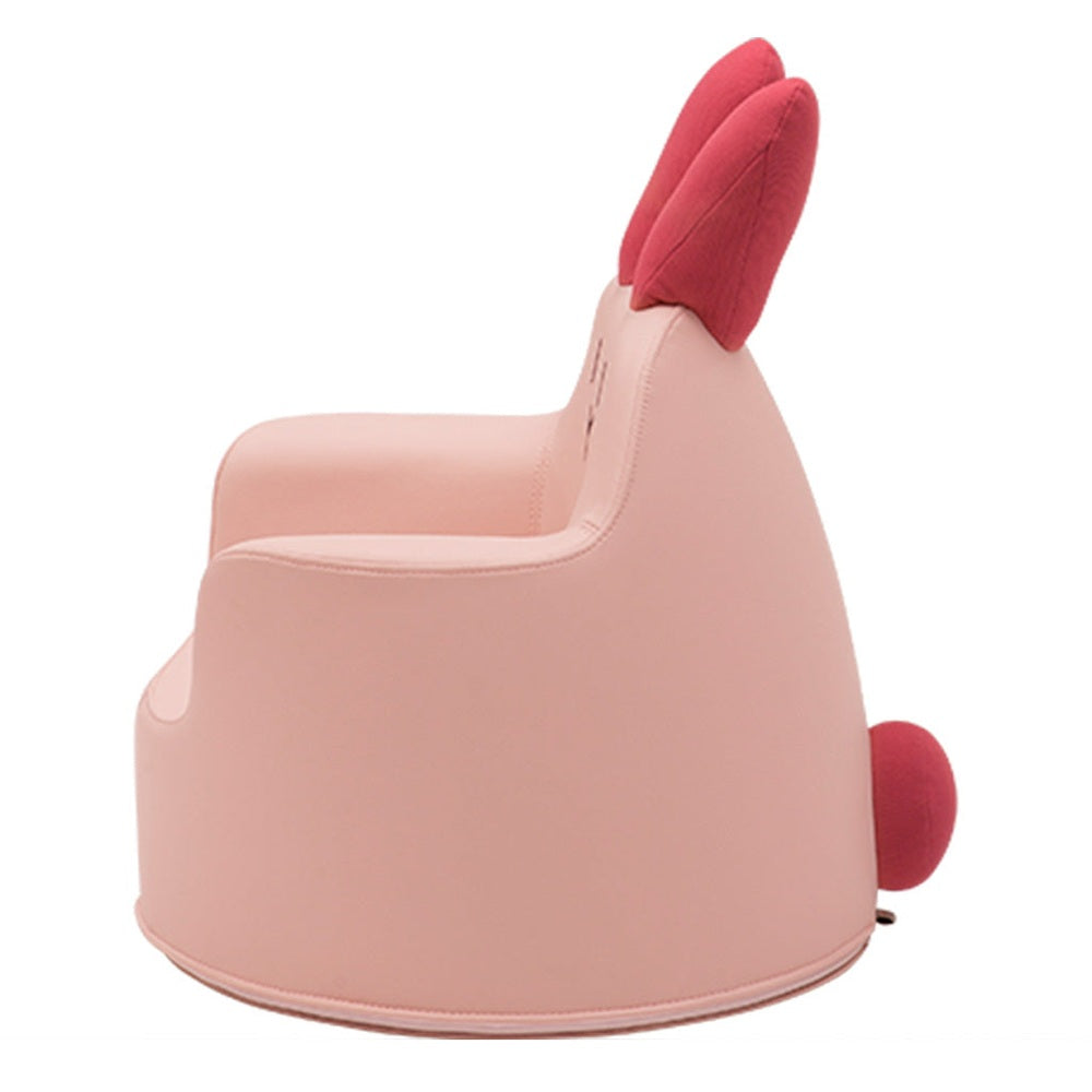 Iloom Kid's Sofa Bunny Aco Pink, pink child’s play sofa with bunny-ear backrest by ILOOM