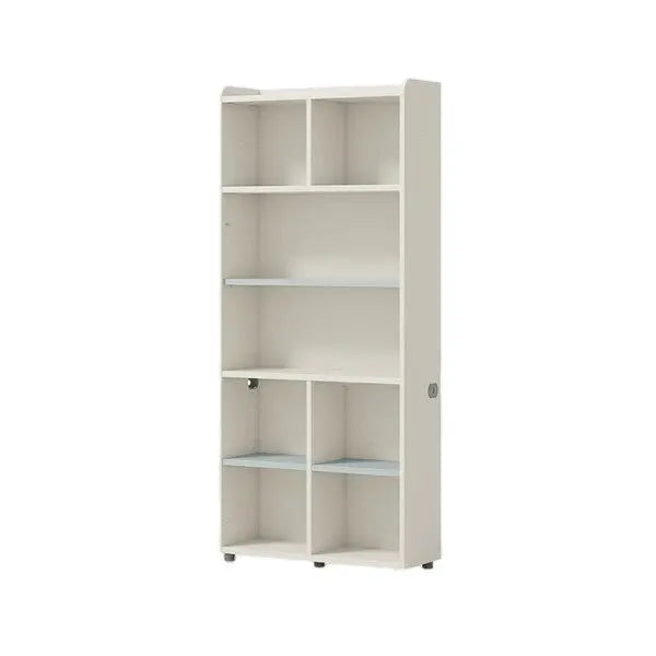ILOOM Linki Plus 6 Story Bookshelf 800W with Wire Hole; white freestanding unit standing upright with six shelves.