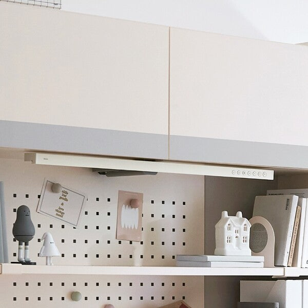 Iloom Linki Plus desk light in white with slim LED bar under cabinet