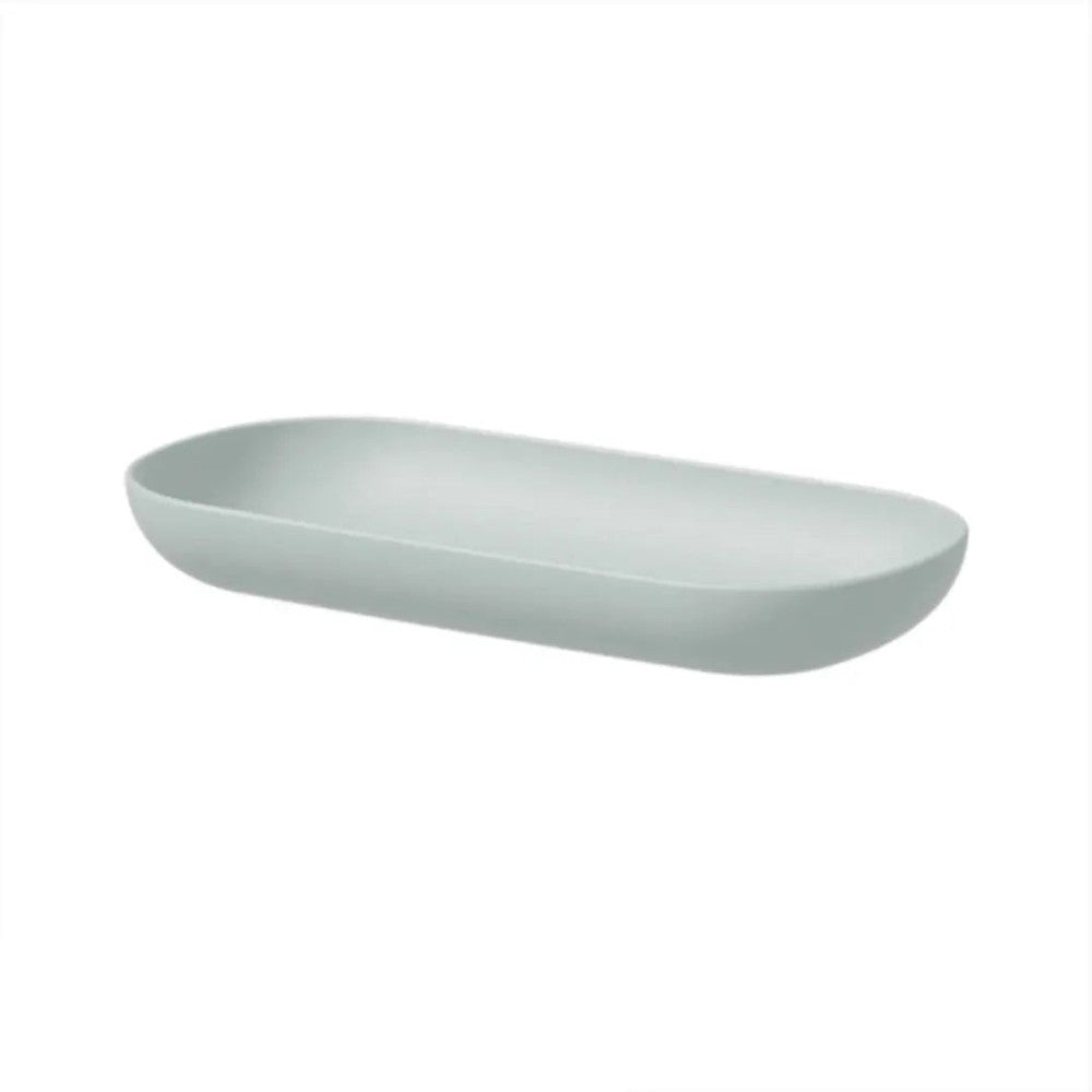 Iloom Linki Plus multipurpose shelf, white oval desk organizer resting on a clean surface