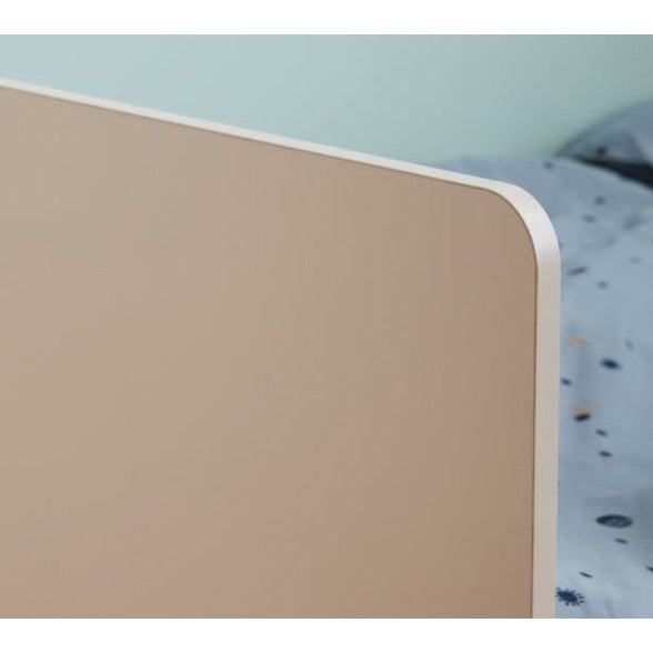 Iloom Tiede Bed storage toddler bed with beige panel and white trim