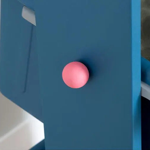 Iloom Tinkle Pop Kids PL Storage blue cabinet with pink round knob, door handle shown for easy access.