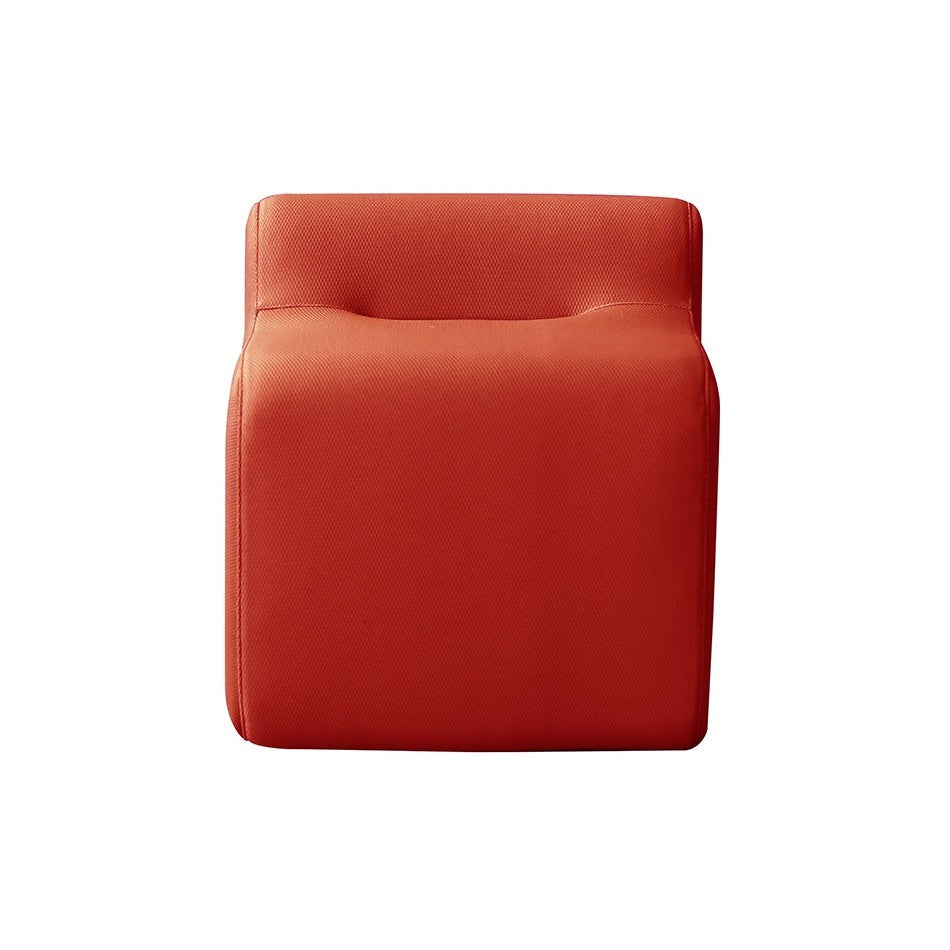 Iloom Tinkle Pop Pebble mini makeup stool in orange-red faux leather