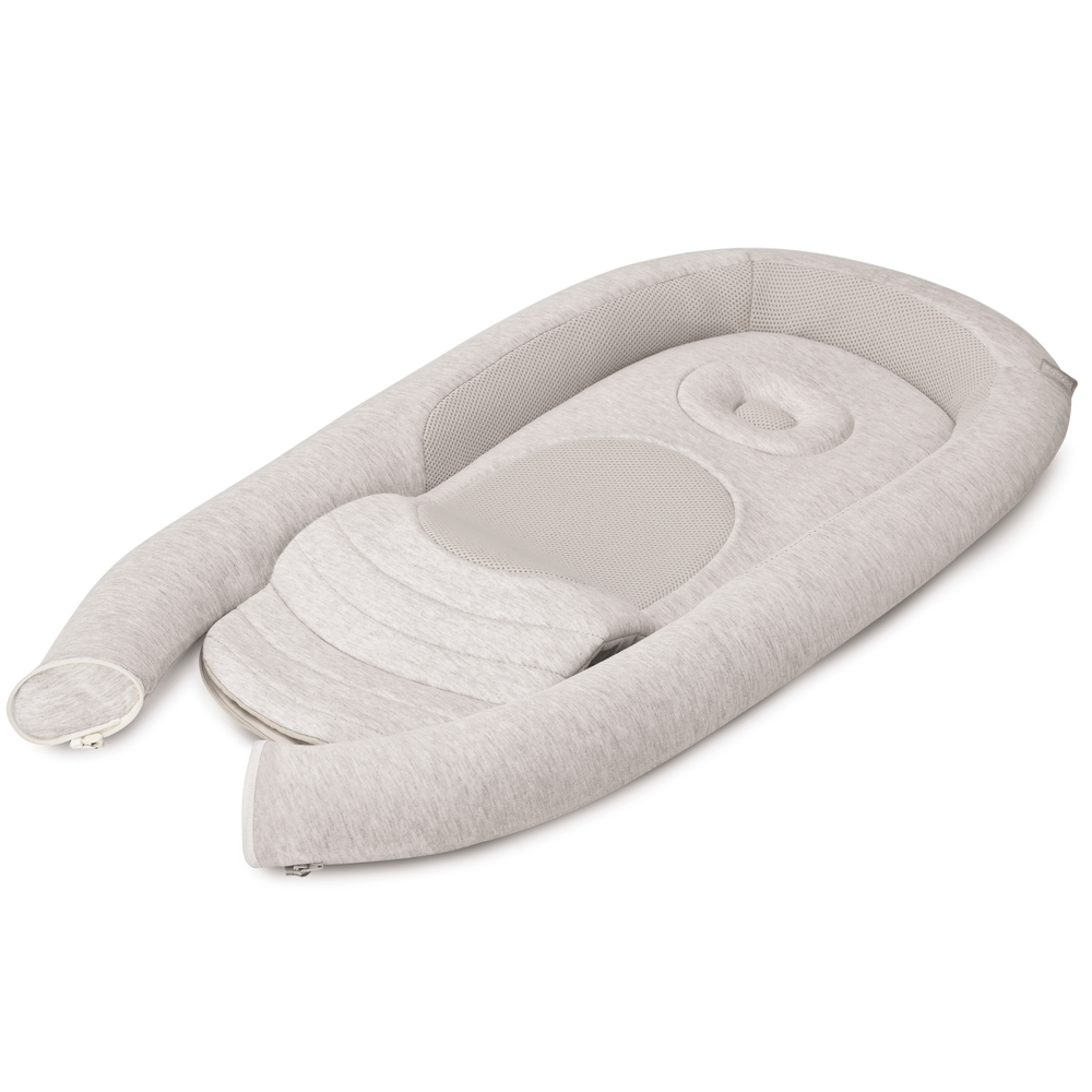 Inglesina Welcome Pod Baby Lounger Quiet Beige side view open