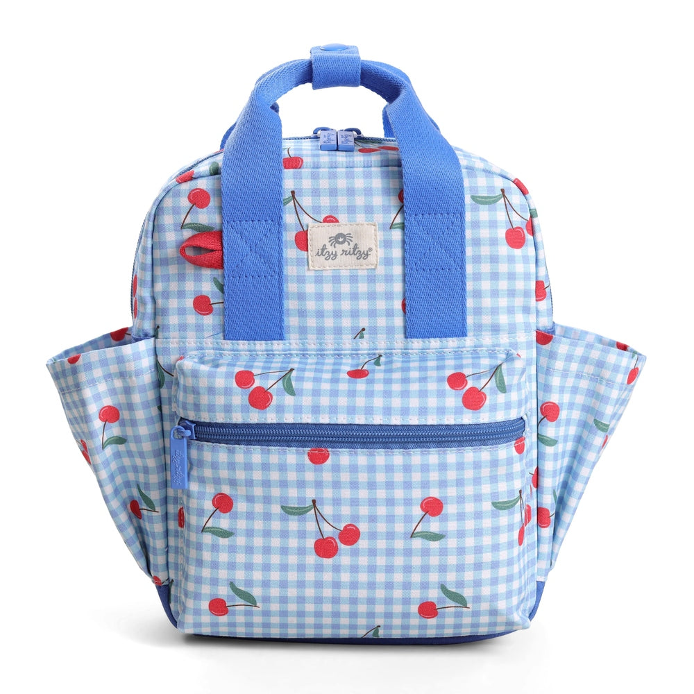 Itzy Ritzy Backpack Cherry On Top toddler backpack view 01.