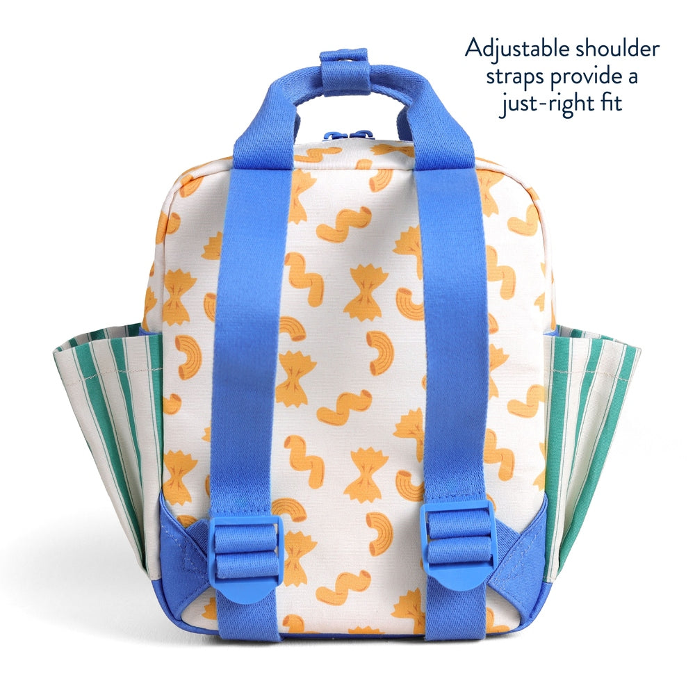 Itzy Ritzy Backpack Pasta La Vista toddler backpack view 04.