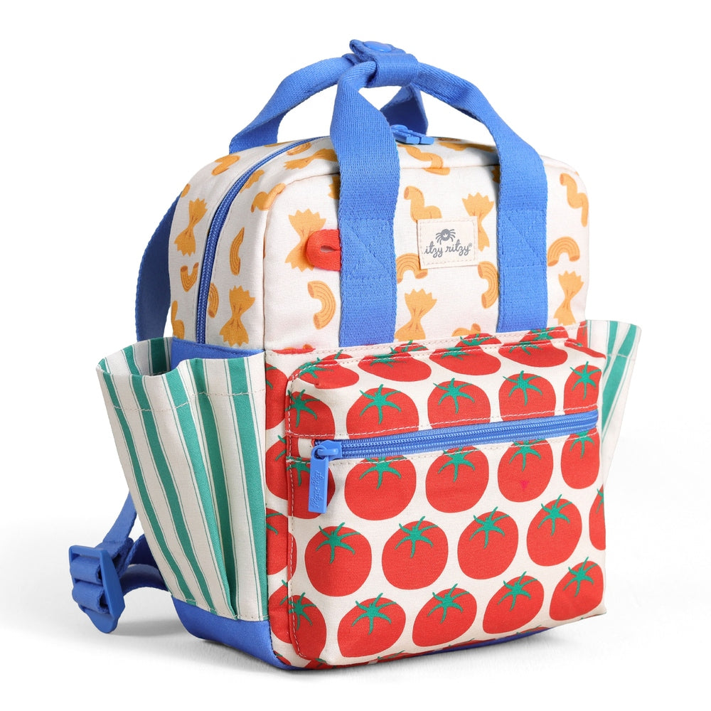 Itzy Ritzy Backpack Pasta La Vista toddler backpack view 06.