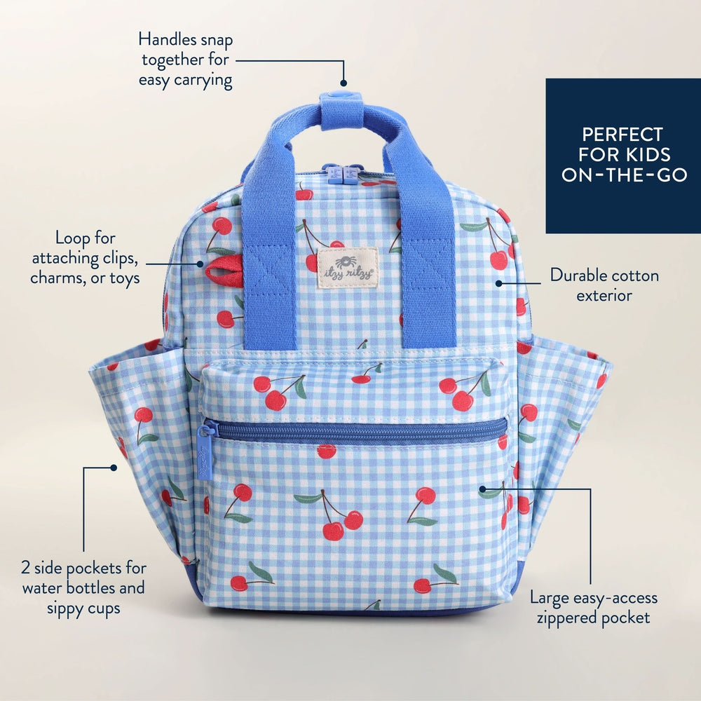 Itzy Ritzy Backpack Cherry On Top toddler backpack view 03.