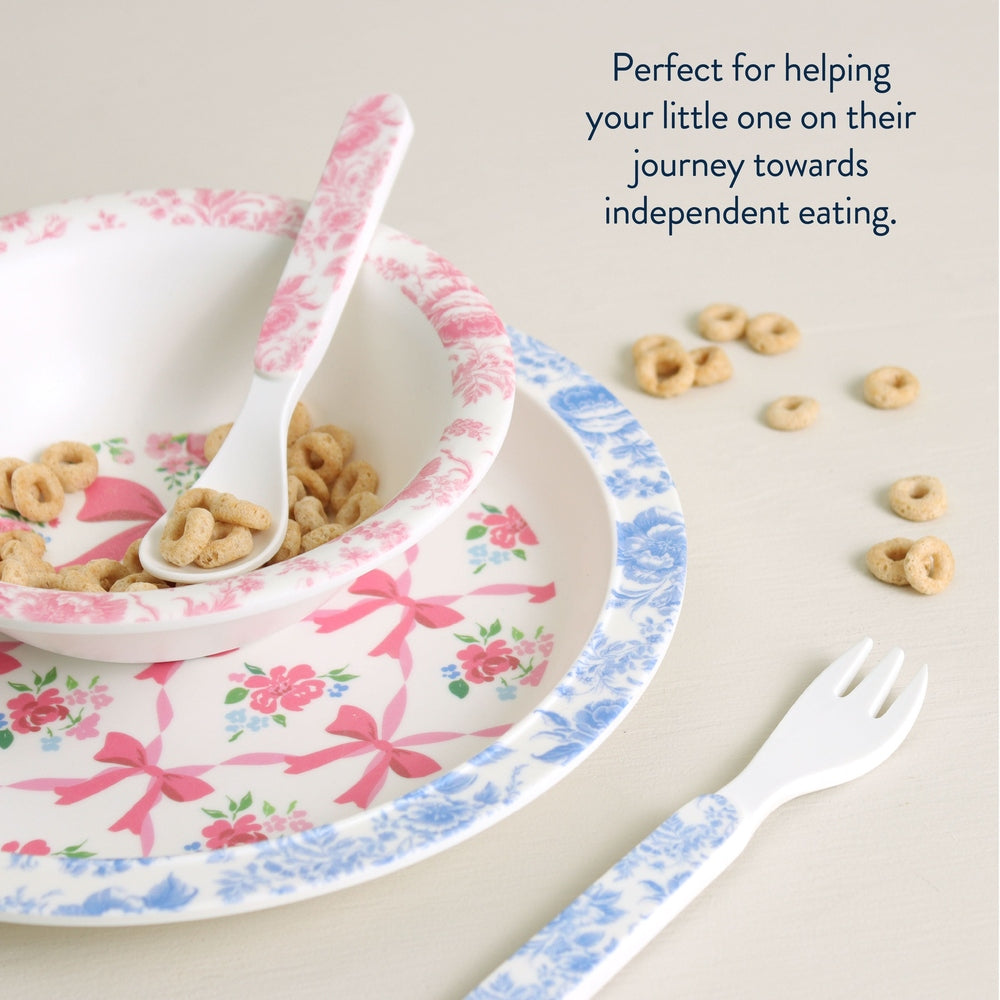 Itzy Ritzy Itzy Bistro Dining Set Ribbons & Roses 4-piece dining set view 05.