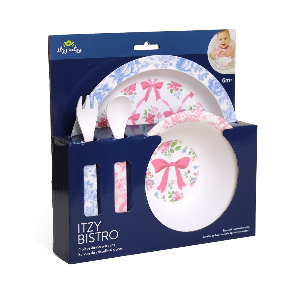 Itzy Ritzy Itzy Bistro Dining Set Ribbons & Roses 4-piece dining set view 08.