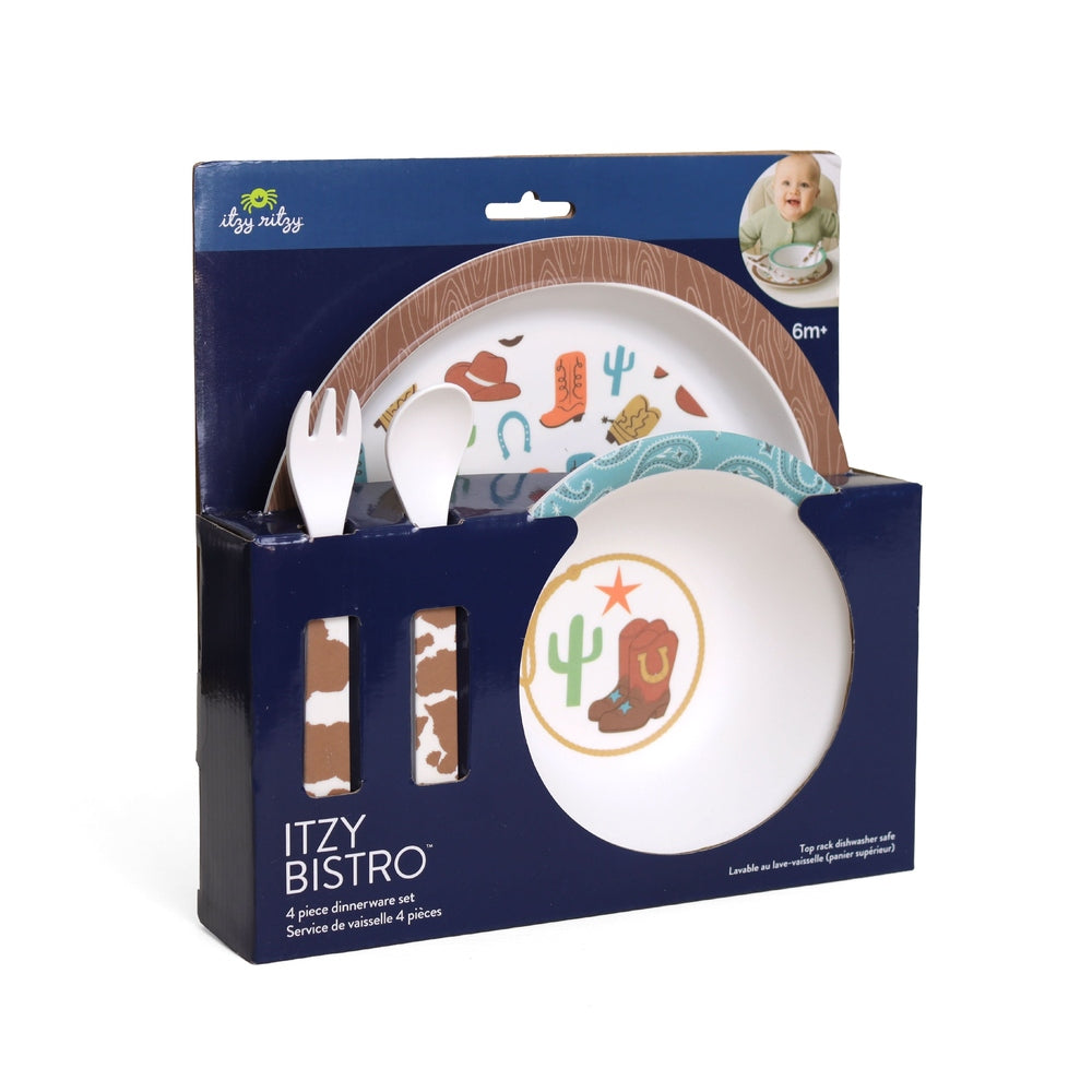 Itzy Ritzy Itzy Bistro Dining Set Giddy Up! 4-piece dining set view 08.