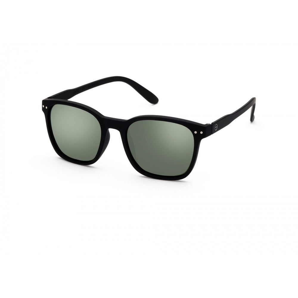IZIPIZI Nautic sunglasses, black frame, green polarized lenses for adults