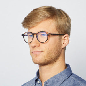 Izipizi Screen Adult #D tortoise soft eyeglasses with round frames, IZIPIZI brand