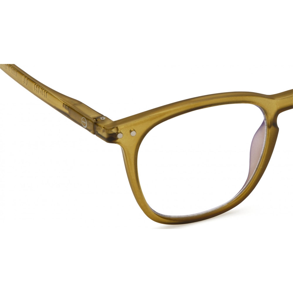 IZIPIZI Screen #E Bottle Green eyeglasses with translucent frame