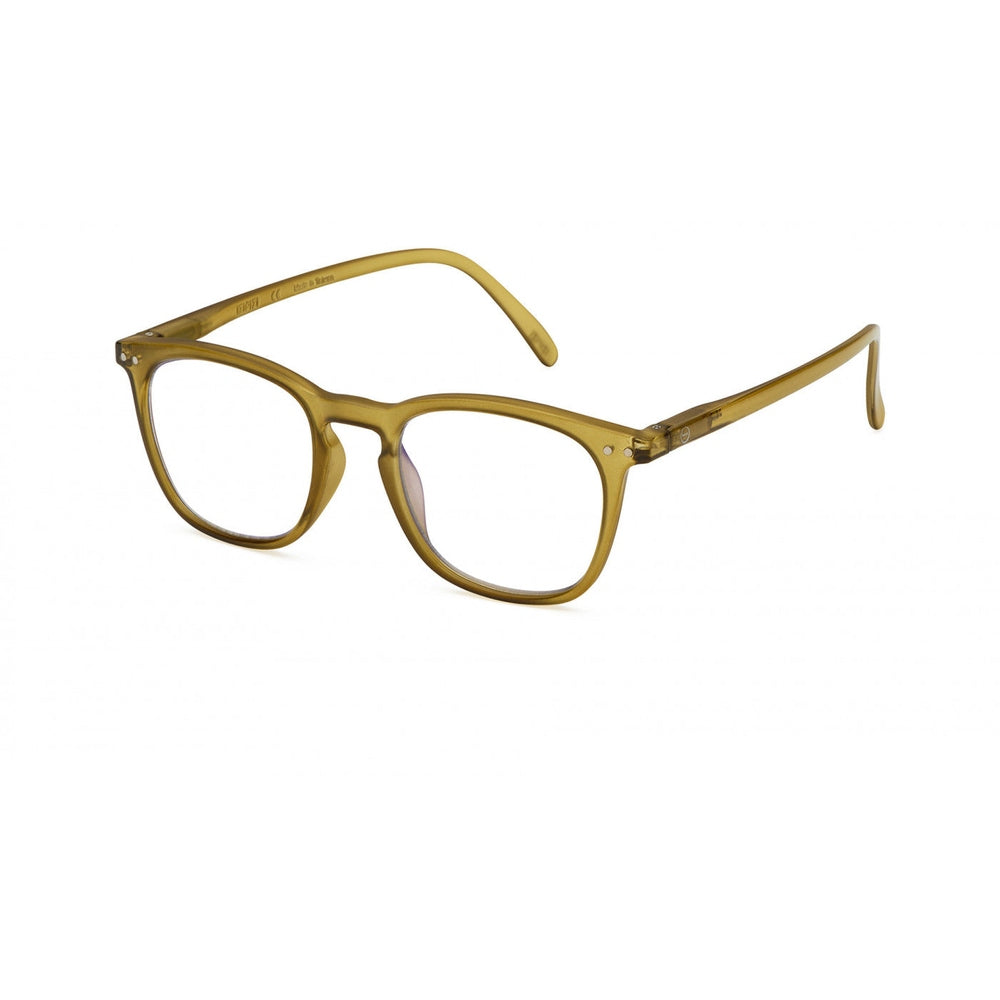 IZIPIZI Screen #E eyeglasses in bottle-green acetate frame, lightweight plastic.