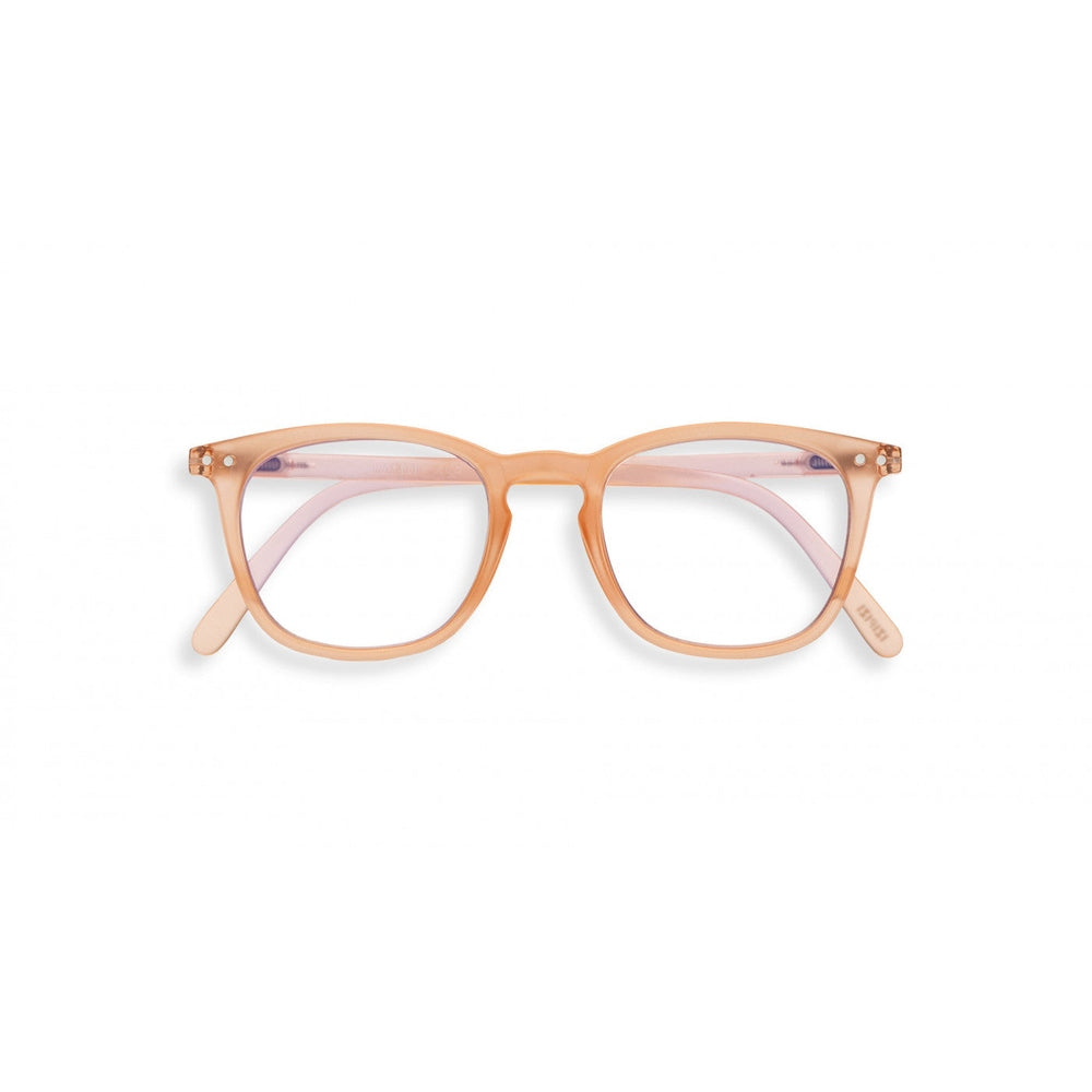 IZIPIZI Screen E Sun Stone eyeglasses with peach translucent acetate frame