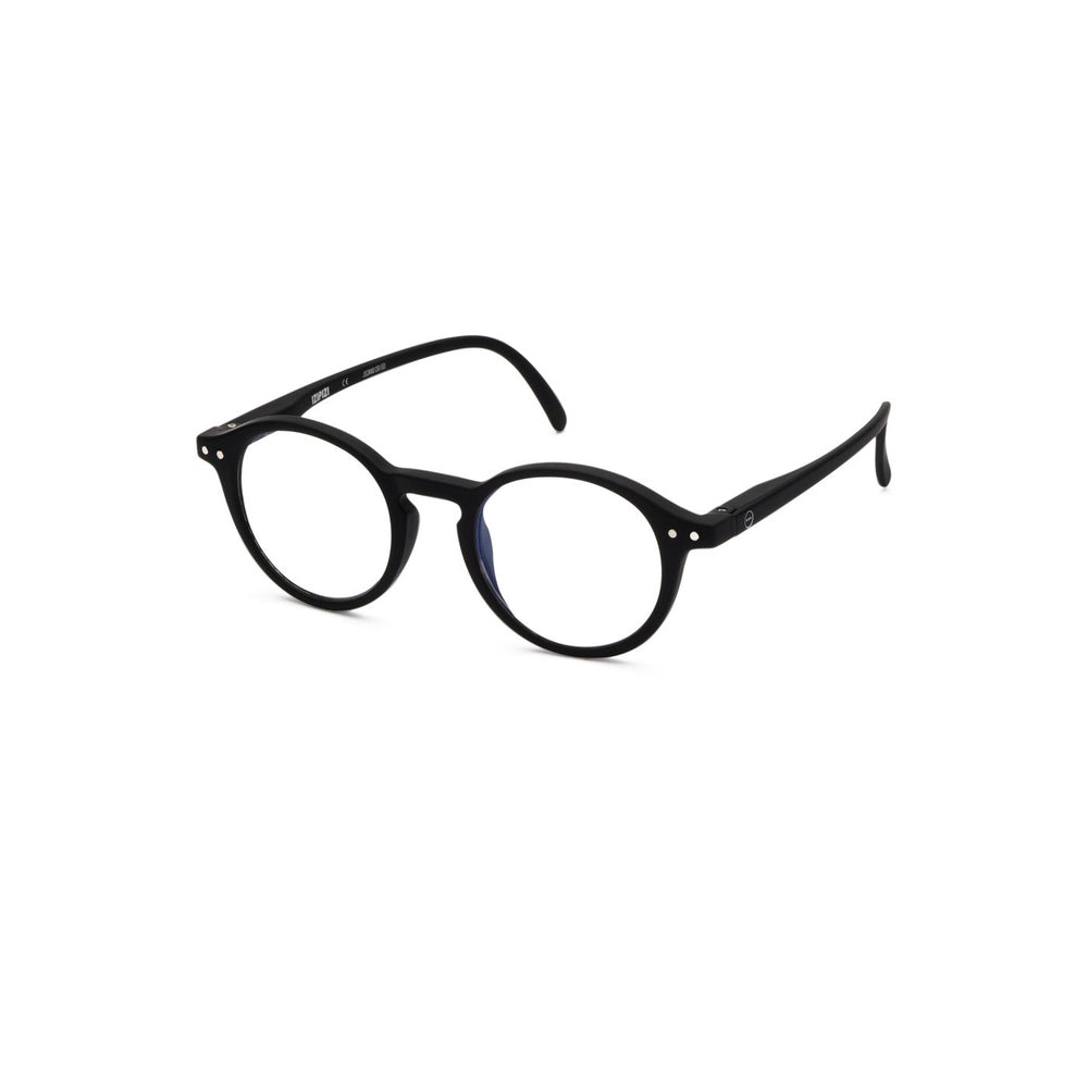 Izipizi Screen Junior #D Black Soft kid's glasses with round black plastic frame
