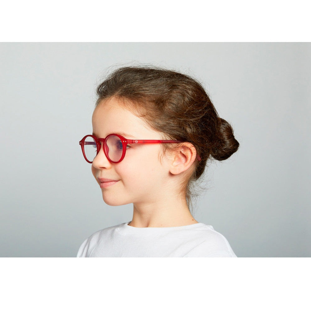 Izipizi Screen Junior #D red kids' eyeglasses with red plastic frame by IZIPIZI