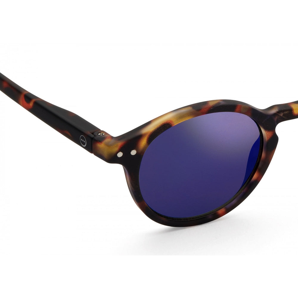 IZIPIZI Sun #H sunglasses, tortoise frame with blue mirror lenses