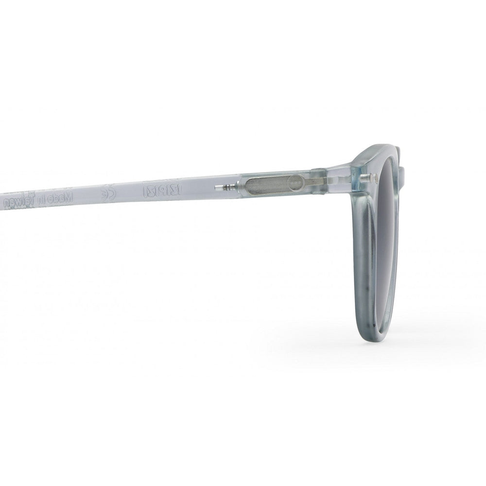 IZIPIZI Sun Junior #E frosted blue sunglasses with translucent temples cut for kids eyewear