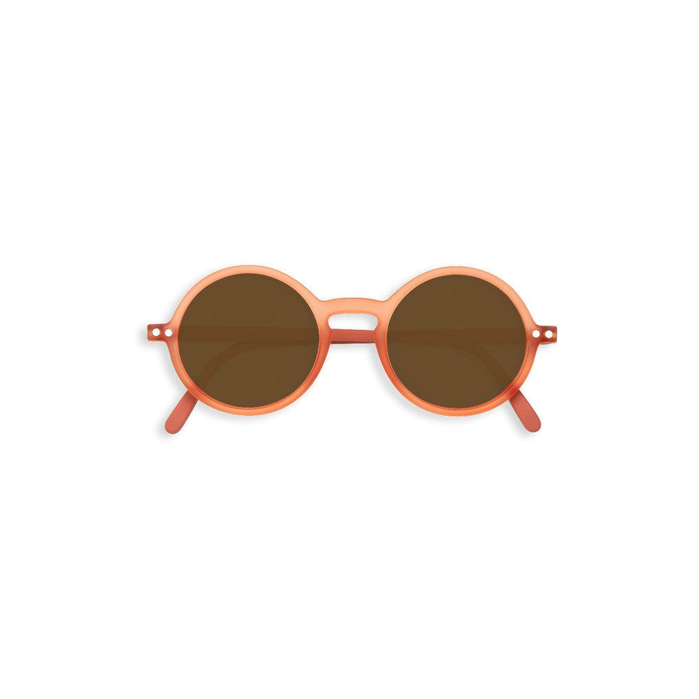 Sunglasses IZIPIZI Sun Junior #G in warm orange for kids, round frame style