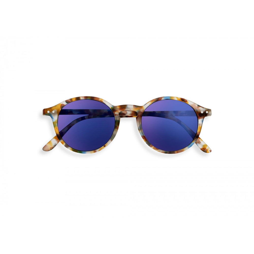 Sunglasses IZIPIZI adult #D blue tortoise with blue mirror lenses