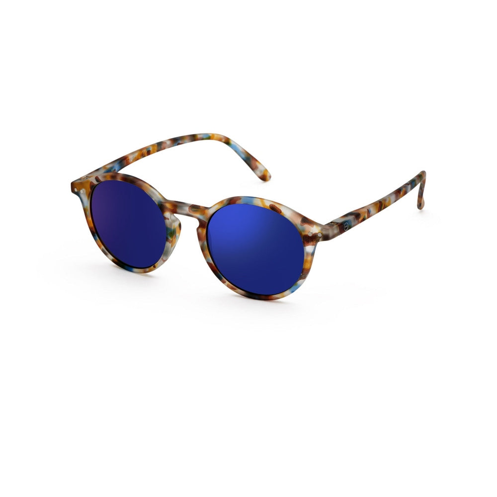 Izipizi Sunglasses Adult D blue tortoise frame with blue mirror lenses