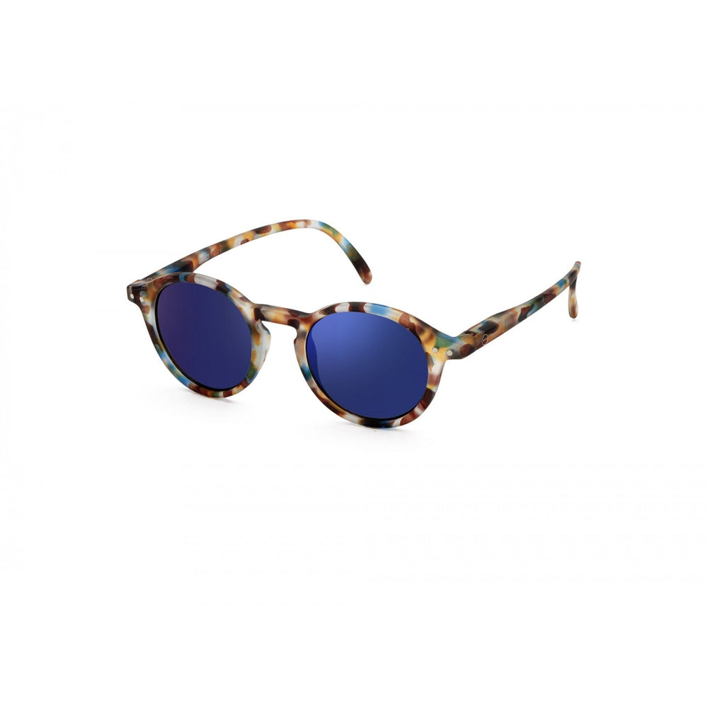 IZIPIZI Junior Sunglasses #D blue tortoise frame with blue mirrored lenses