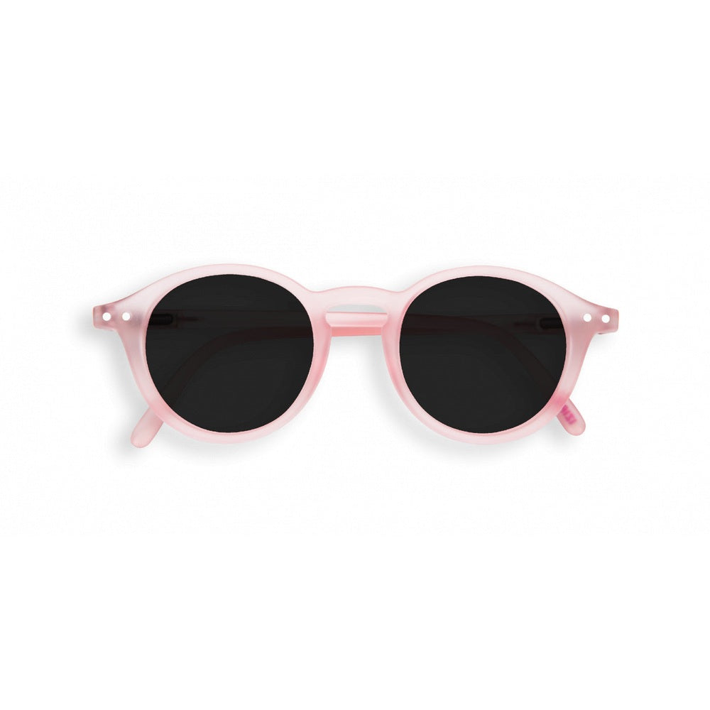 IZIPIZI Junior Sunglasses #D Pink Halo with round pink frame and black lenses