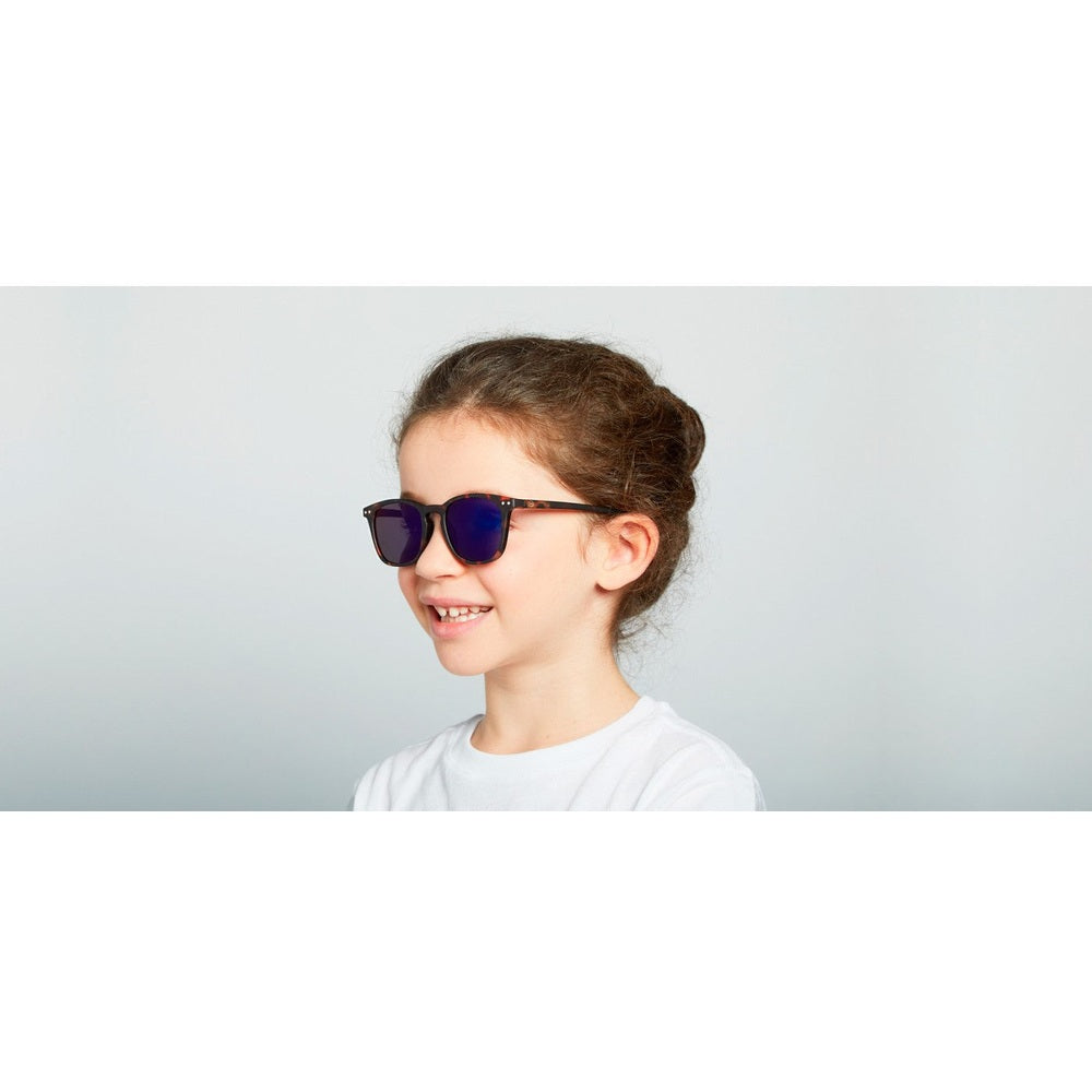 IZIPIZI Junior Sunglasses #E Tortoise Mirror; tortoise frames with mirrored lenses