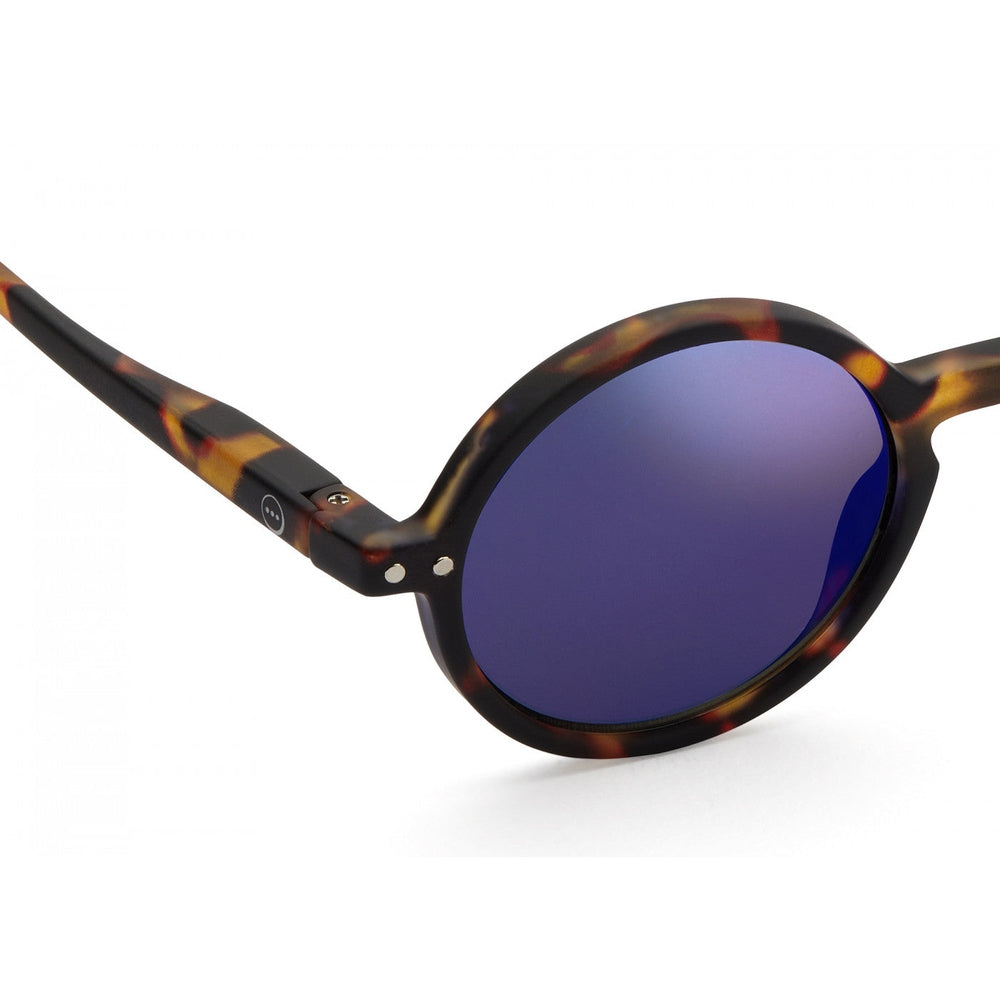 IZIPIZI Junior tortoise sunglasses with blue mirror lenses