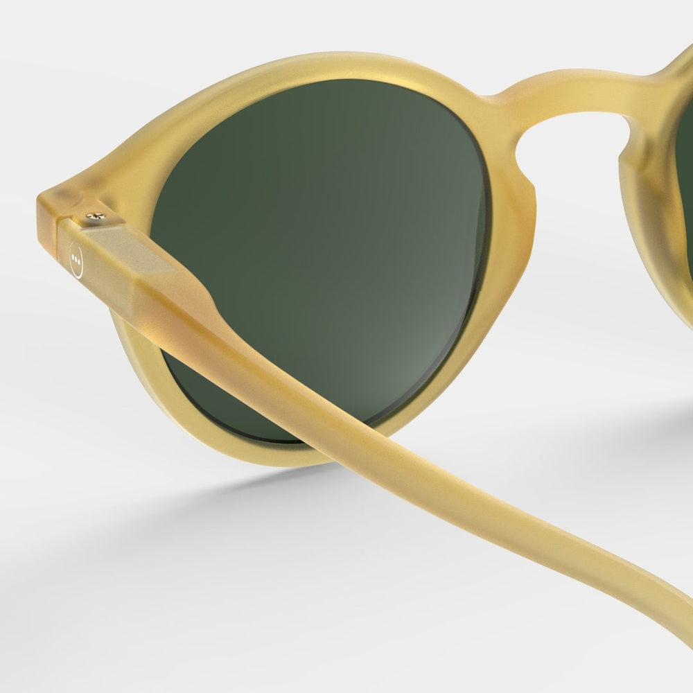 IZIPIZI Junior Sunglasses #G yellow honey frame with dark green lenses