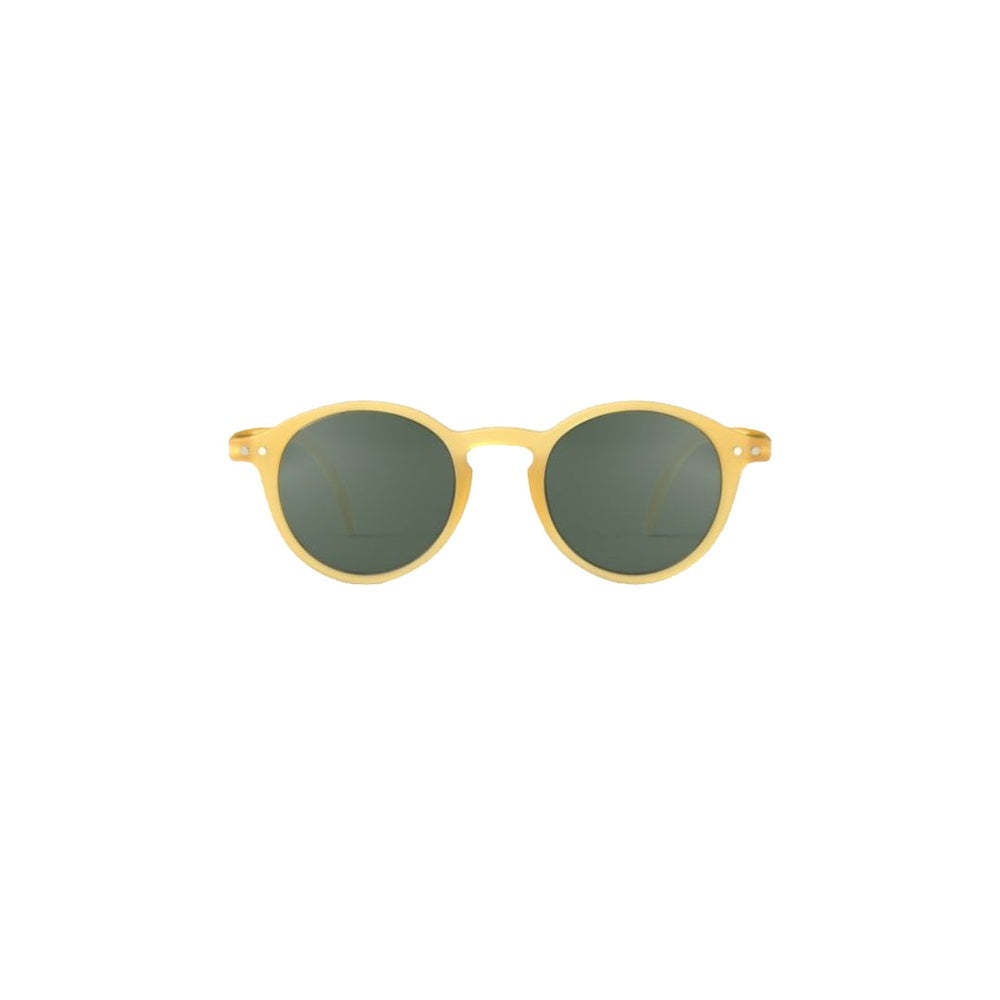 IZIPIZI Junior #G sunglasses in yellow honey frame with dark green lenses