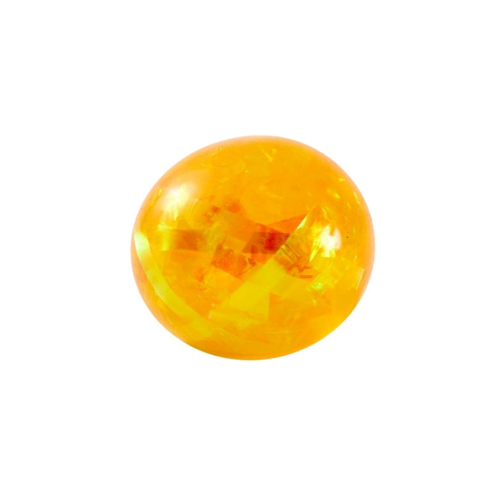 Yellow marble on a white background