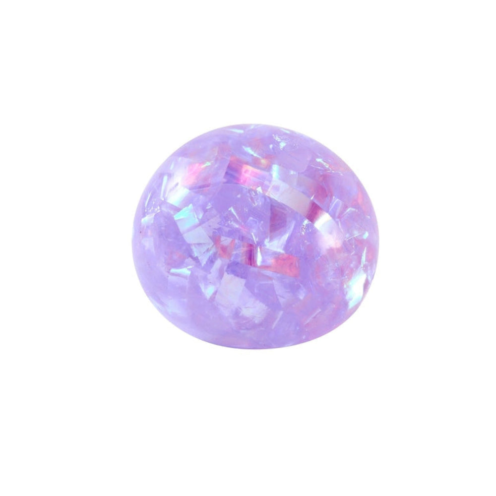 Purple gemstone on a white background