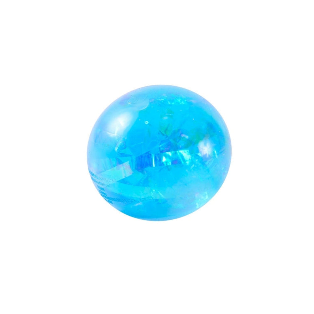 Blue glass bead on a white background