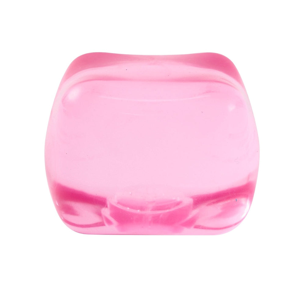 J'adore Ice Cube Squish Toy orange squishy cube on white background