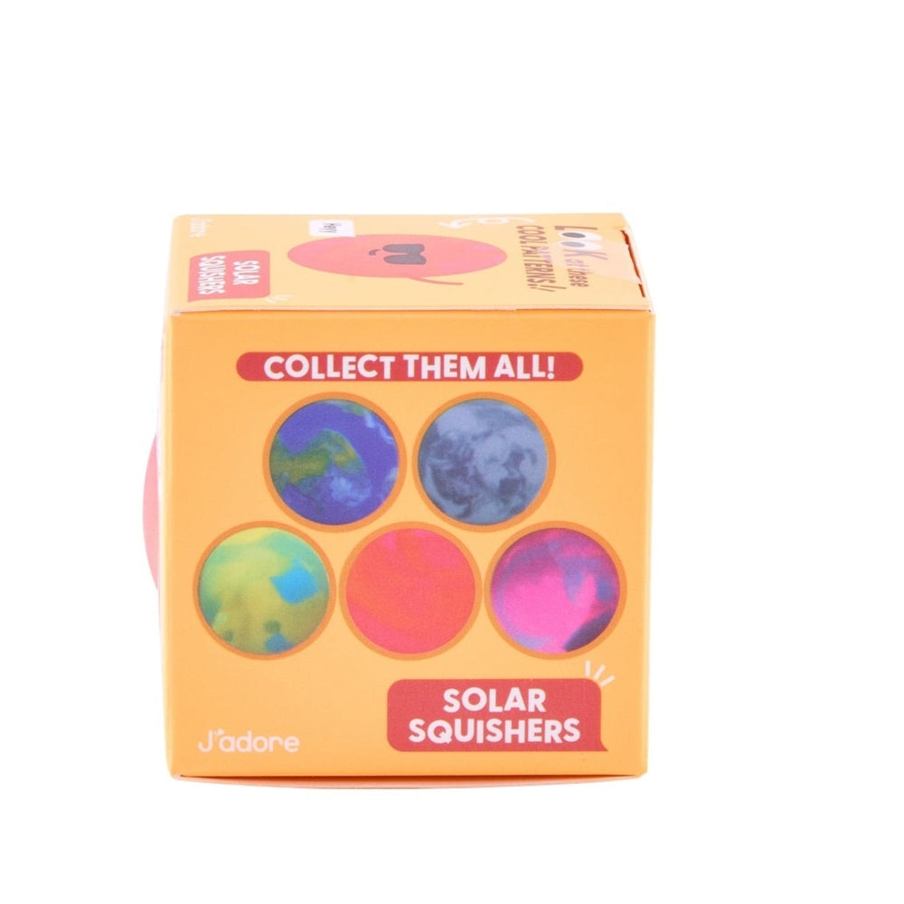 J'adore Solar Squishy Toy grey planet ball texture close-up view 32