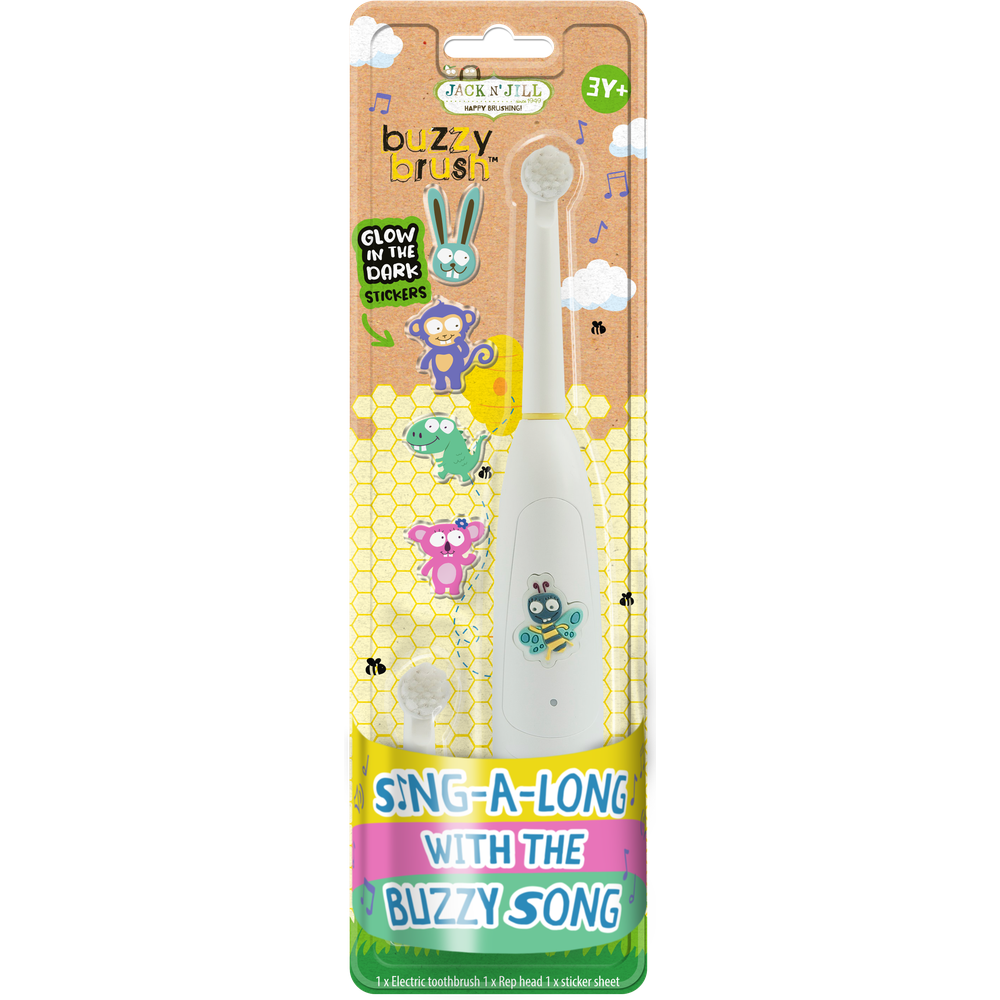Jack N Jill Kids Electric Musical Toothbrush Buzzy Brush front package