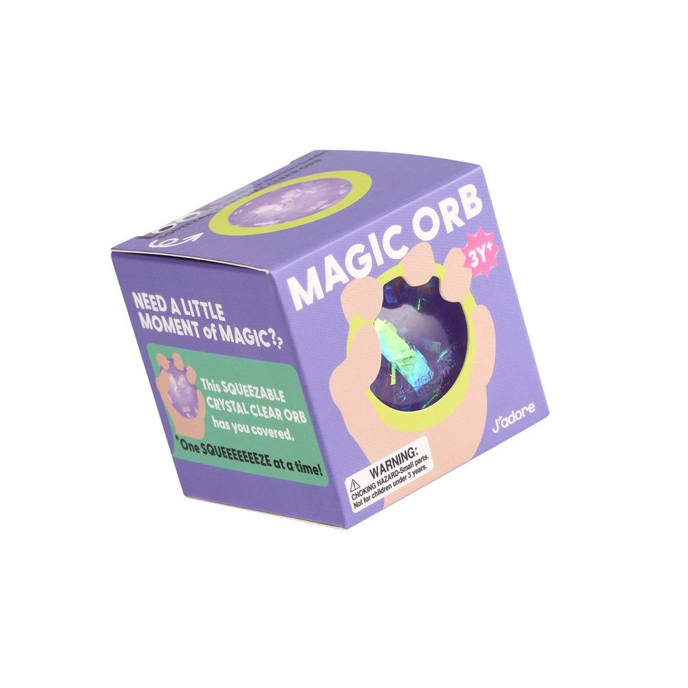 Box of a product called 'Magic Orb' on a white background