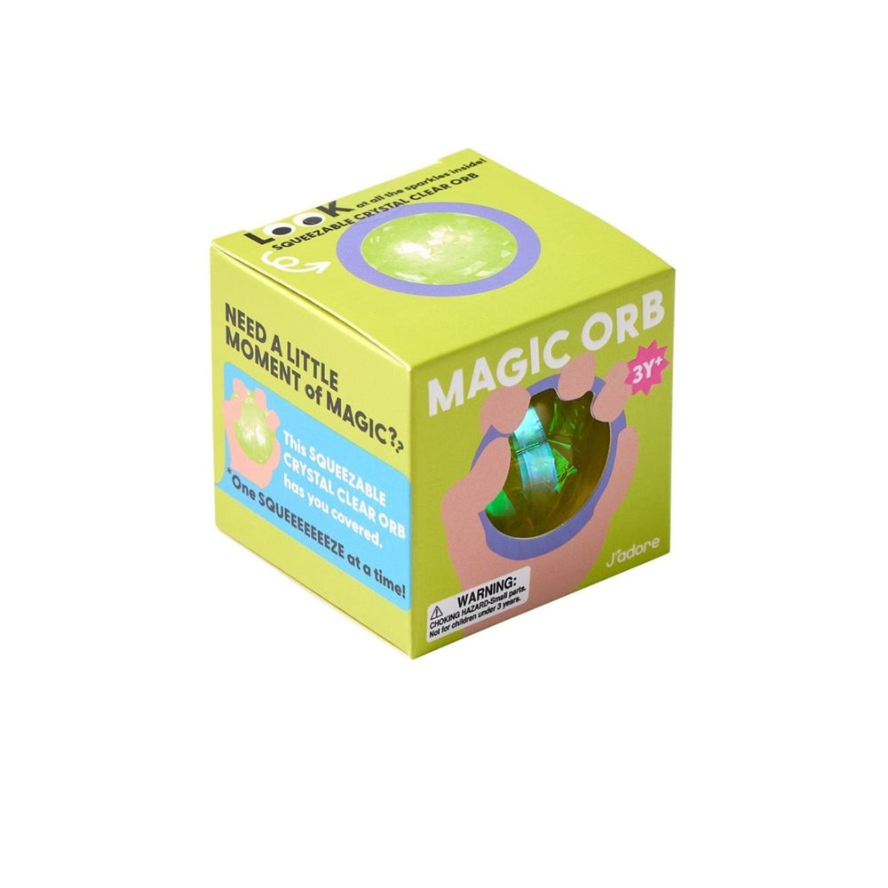 Box of a magic orb toy on a white background